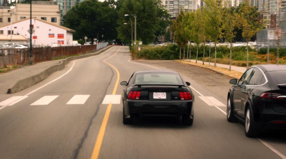 Tim Kwon swerves around another car while out of his control.