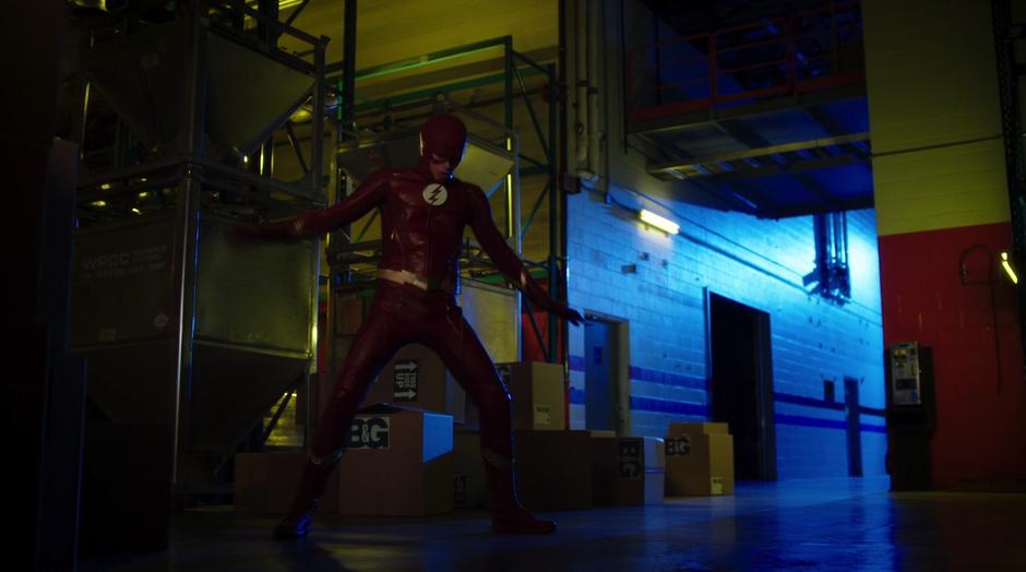 Barry attempts to find a way to stop his out of control suit.