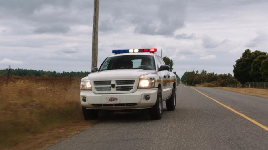 Tina turns the car around after she and Farah realize that Suzie Boreton is probably responsible for the disappearances.