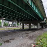 Photograph of Lot under Lake Shore Boulevard at Spadina.