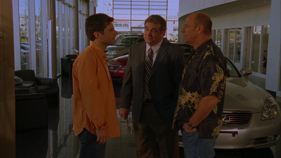 Shawn tells Bill Peterson and Henry about dropping Brandon off the day before.