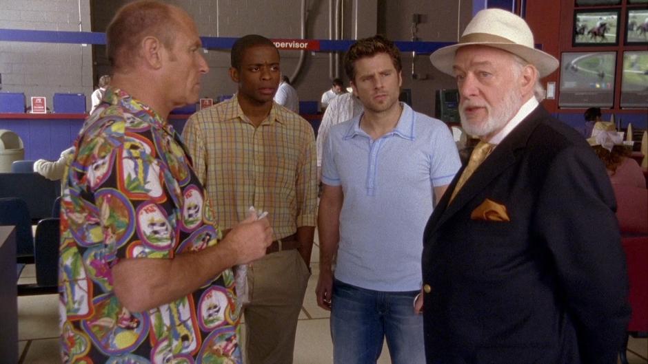 Henry, Gus, and Shawn talk to Barry Saunder.