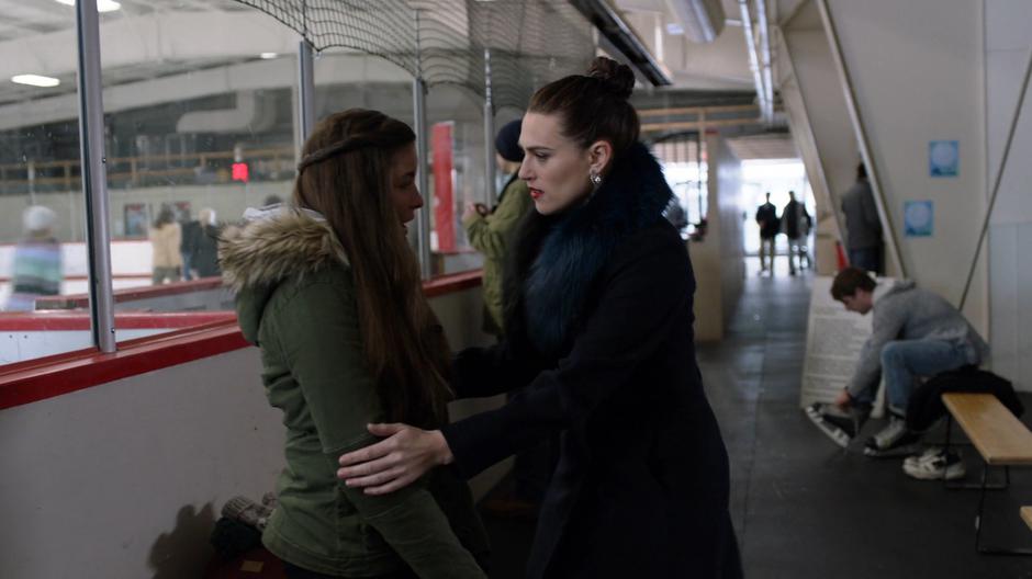 Lena approaches Ruby who is upset over her mother's disappearance.