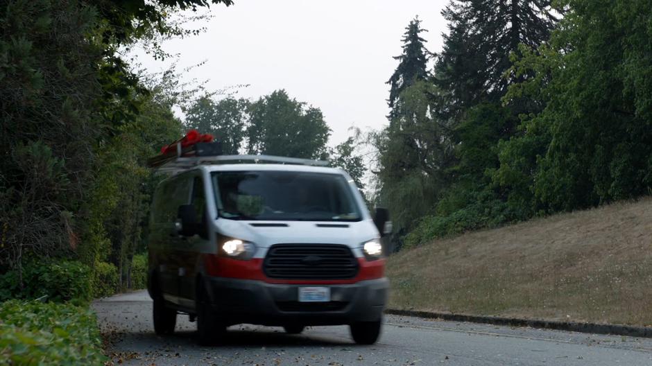 Annie Wallace and Bruce Holtz continuing heading towards Seattle in the van.