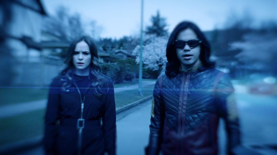 Caitlin and Cisco look down at young Killer Frost.