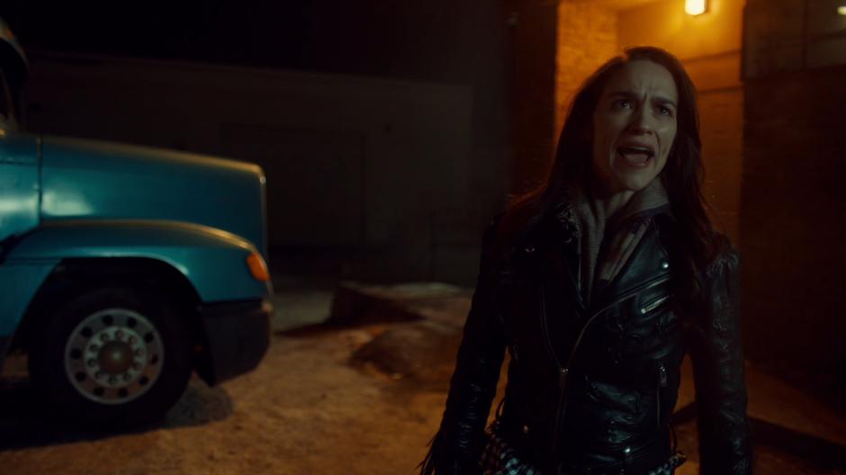 Wynonna yells up at Waverly and Nicole to stop making googly eyes at one another.