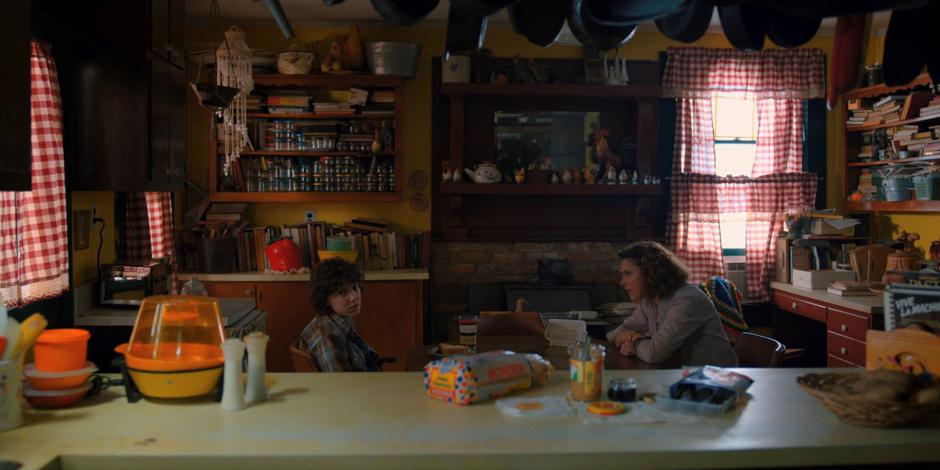 Becky Ives talks to Eleven at the kitchen table.