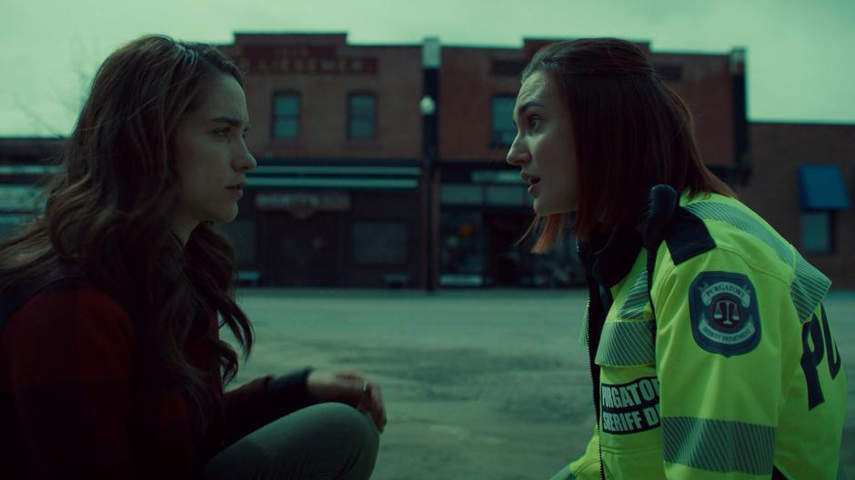 Nicole tells Wynonna that she would be hopeless in resisting Waverly if she tried to bring her out of town.