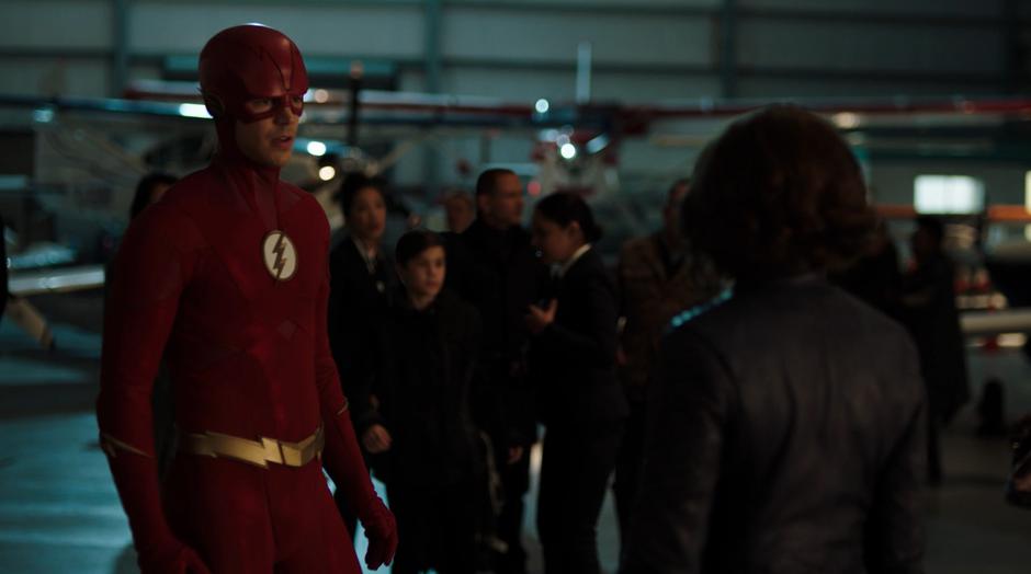Barry looks to Nora for permission to endanger his life.