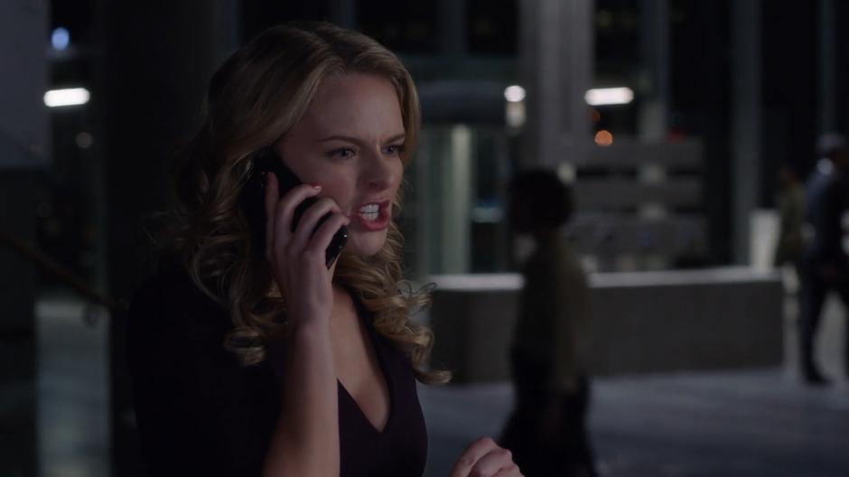 Eve calls Lex on the phone to report on Snowbird getting too soft.