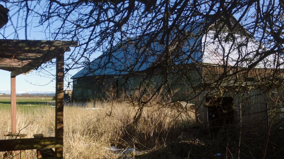 Establishing shot of Viralis's barn.