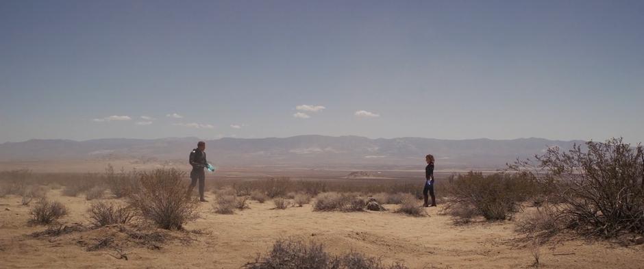 Yon-Rogg and Carol face off across the desert.