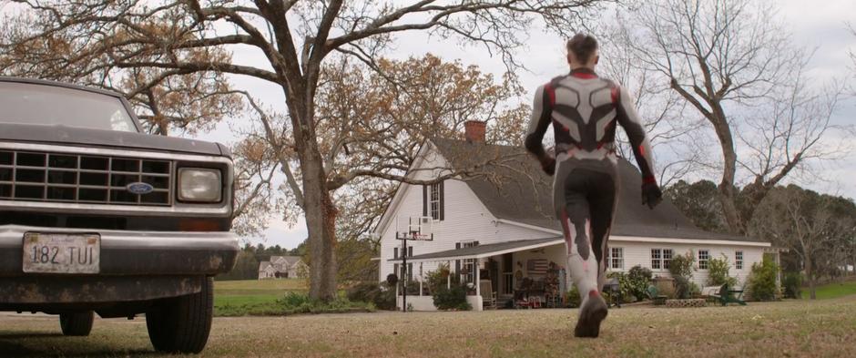 Clint walks over towards his farmhouse after traveling into the past.