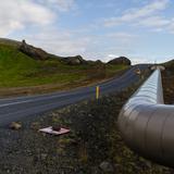 Photograph of Nesjavallavegur (sharp bend).