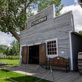 Photograph of Flett's Blacksmith Shop.