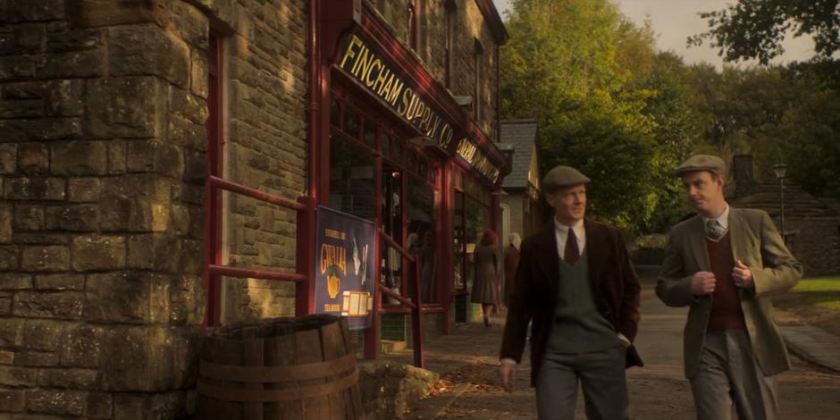 Patrick walks with Brendan to the station for his interview.