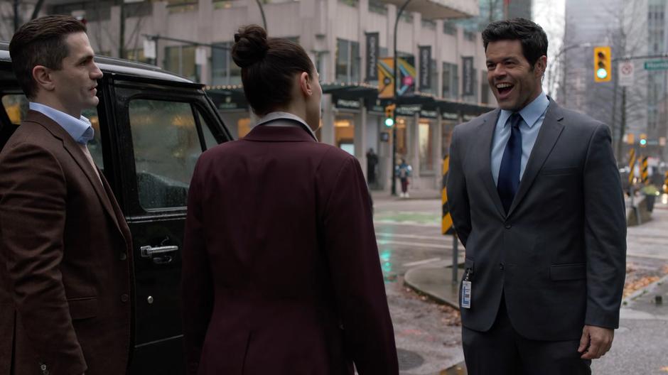 Lena watches as her driver transforms into Otis Graves.