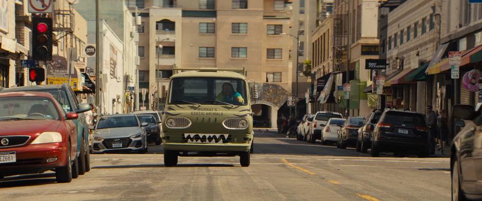 Ralph Murray revs his van at the end of the road.