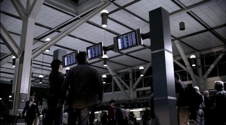 The brothers find out which gate Amanda Walker's flight is departing from.