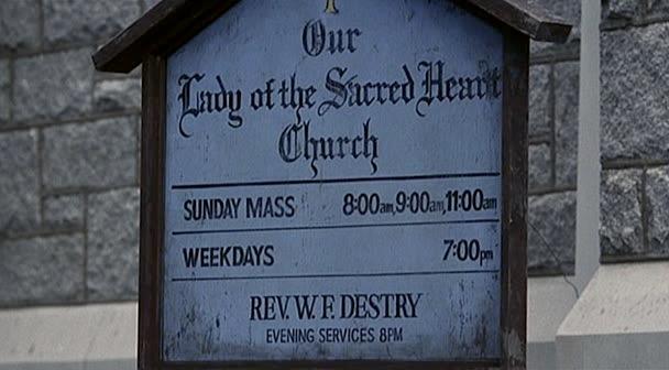 The church sign.