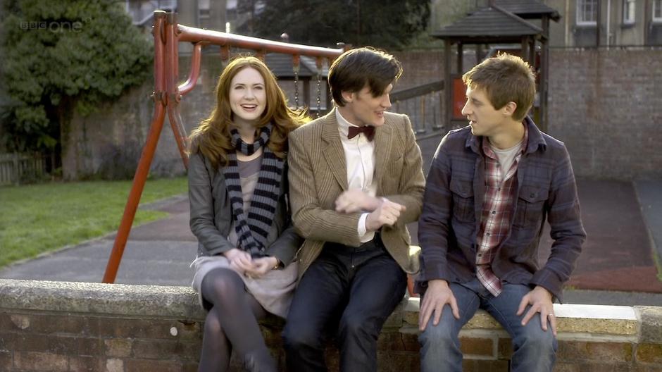 The Doctor talks to Rory and Amy after the whole ordeal is over.