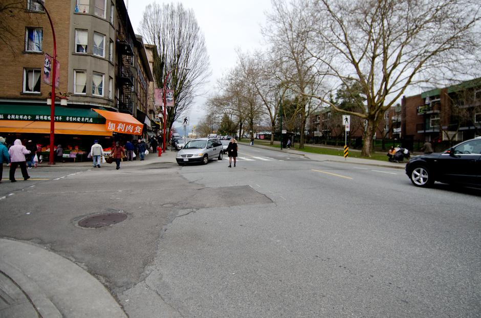 Looking north across the intersection.