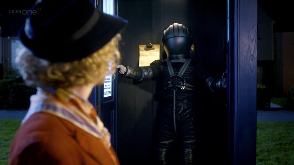 The Doctor realizes that this isn't the right police box.