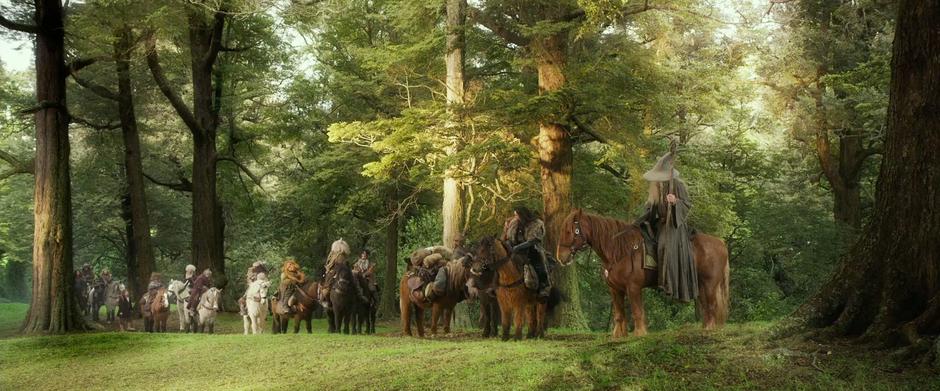 Bilbo approaches the group and explains he wishing to join the adventure.