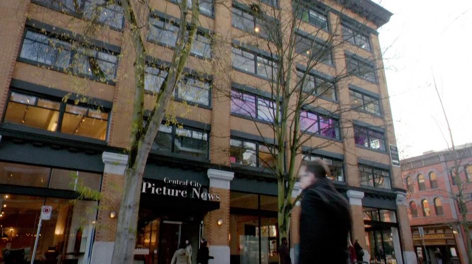 Establishing shot of the Central City Picture News offices.