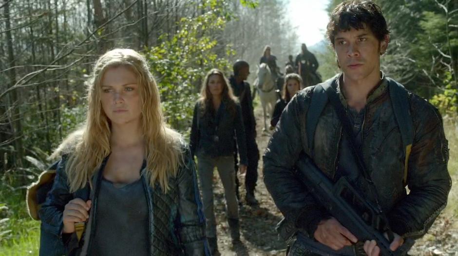 Bellamy talks to Clarke about what she had to do.