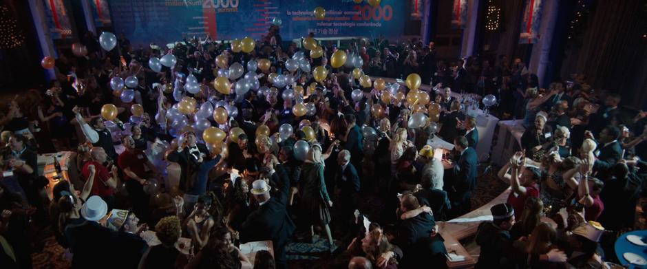 Party goers celebrate the new years.