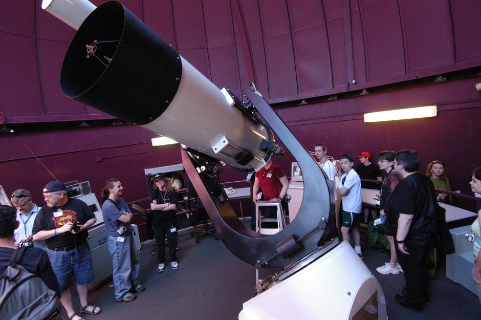 Inside the observatory.