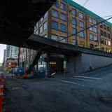 Photograph of Front Street & Sixth Street.