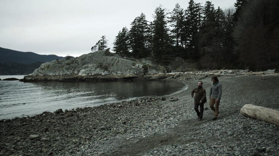 Anatoly tells Oliver what he is going to do after leaving as they walk back to the seaplane.