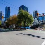 Photograph of Robson Street & Hornby Street.