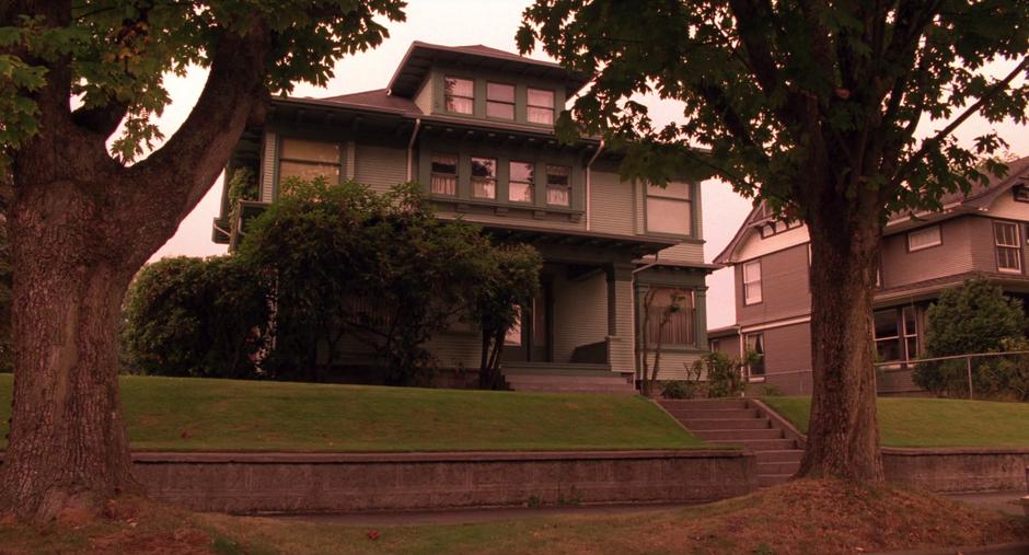 Establishing shot of the front of the Hayward family home.