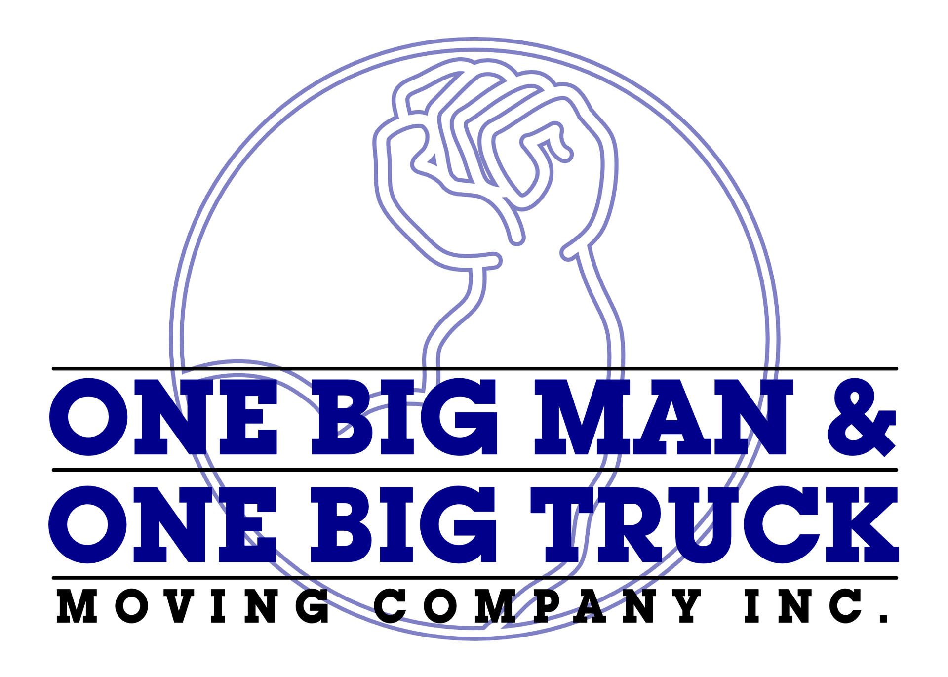 One Big Man & One Big Truck Moving Co. Inc. logo