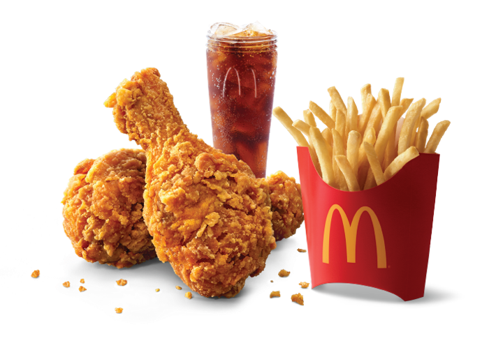 2 Crispy Fried Chicken + 1 Med Fries + 1 Coke