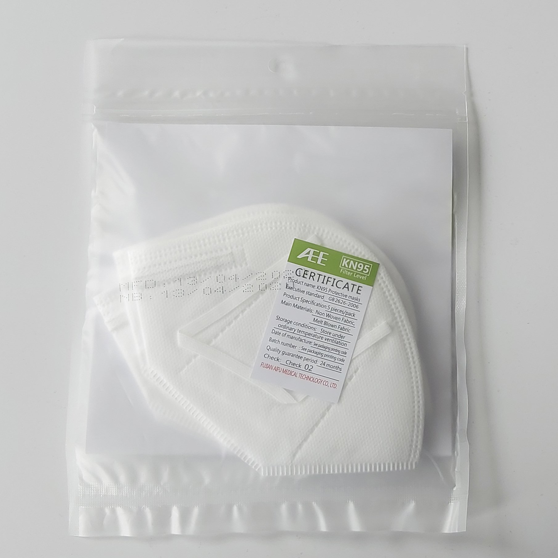 Product: Maska ochronna na twarz FFP2 KN95 CE 5 szt.