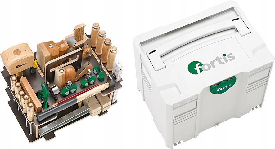 Product: FORTIS Zestaw narzędzi ciesielskich stolarskich do obróbki drewna SYSTAINER