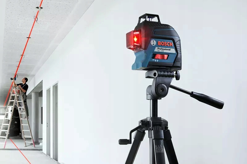 Product: BOSCH GLL 3-80 Laser liniowy krzyżowy 3x 360° czerwony ZESTAW