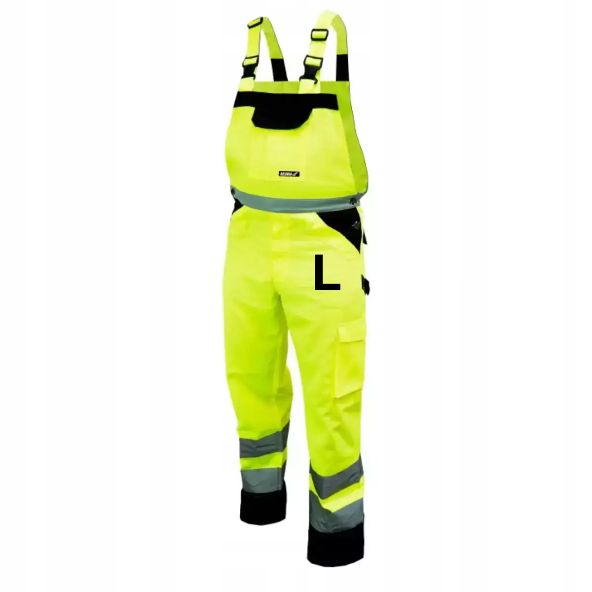 Offer: DEDRA BH81SO1-L Spodnie odblaskowe ogrodniczki ŻÓŁTE rozm. L / 52