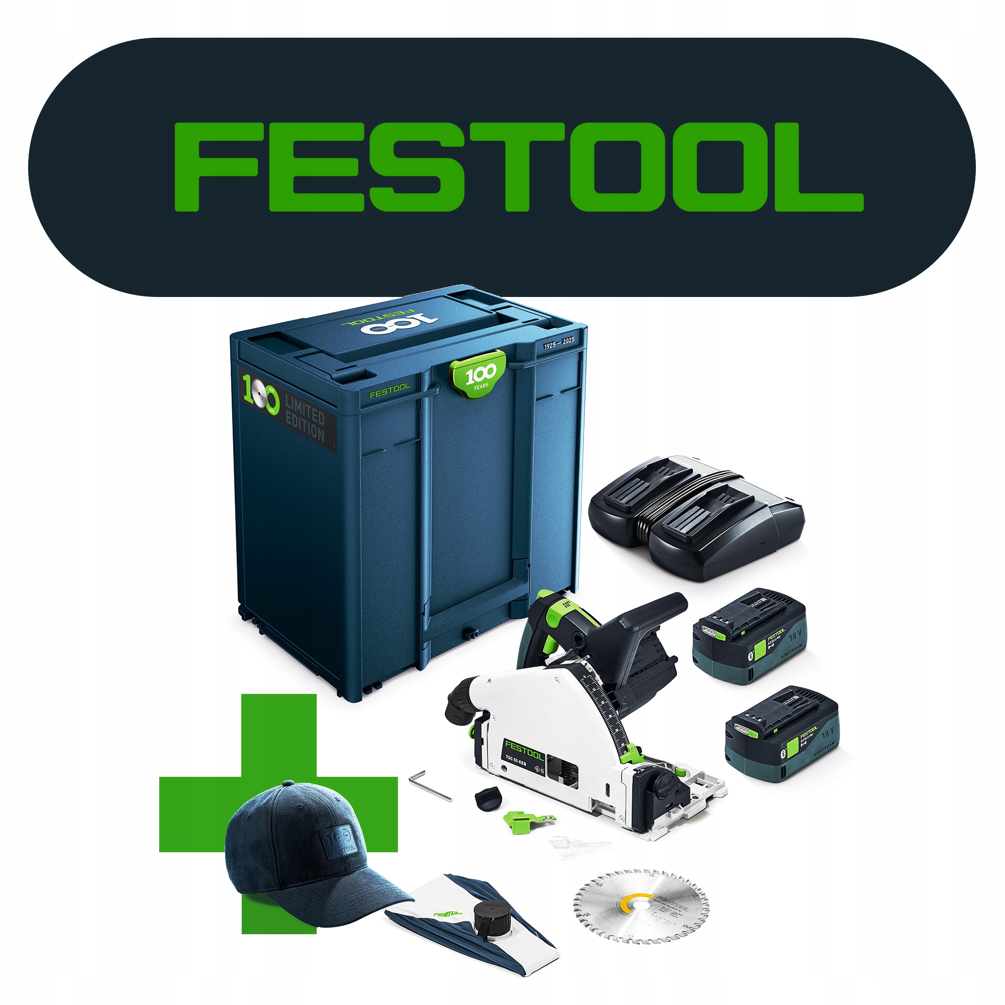 Product: FESTOOL 578226 ZAGŁĘBIARKA AKUMULATOROWA TSC55KEBI PLUS 100LAT