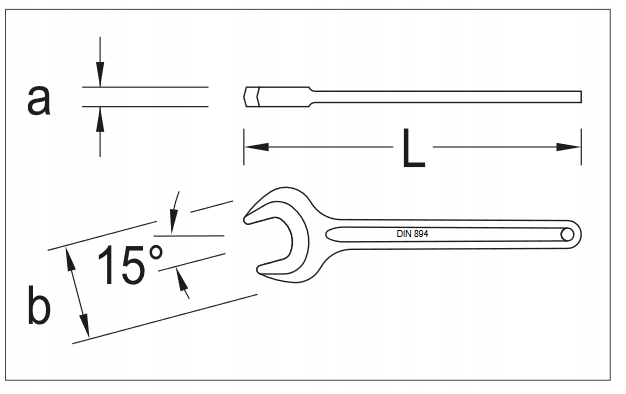 Product: TEMPO Klucz płaski jednostronny 110mm DIN894