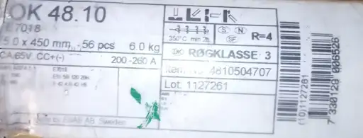 Product: ELEKTRODA ESAB OK 48.10 FI 5.0x450 56pcs 6kg