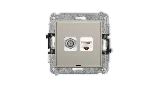 Product: ICON Mechanizm gniazda antenowego poj. typu F (SAT) + gniazda komp. po...