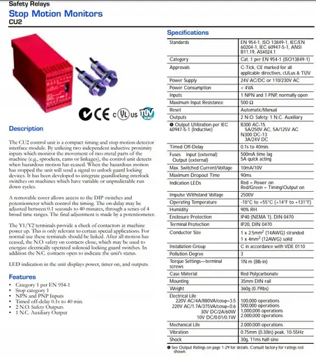 Product: CU2 Allen-Bradley 440R-S07139 A GUARD MASTER STOP