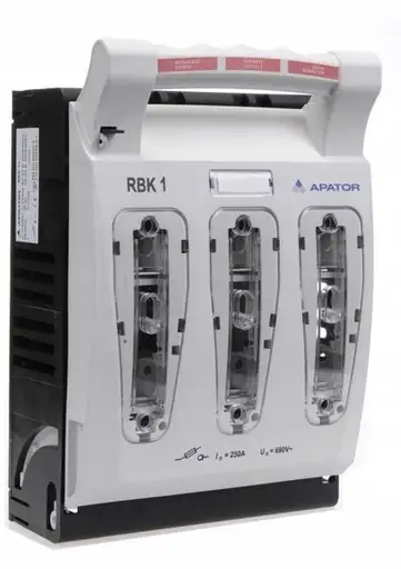 Product: Rozłącznik izolacyjny bezpiecznikowy, Montaż tablicowy, zaciski kablowe: mo