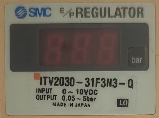 Product: SMC ITV2030 - 31F3N3 - Q Regulator E/P 0-10VDC 0,5 - 5 bar ITV2030-31F3N3-Q