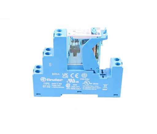 Product: FINDER 97.02 + 46.52.9.024.0074 24V DC 2CO-DPDT ! NEW !